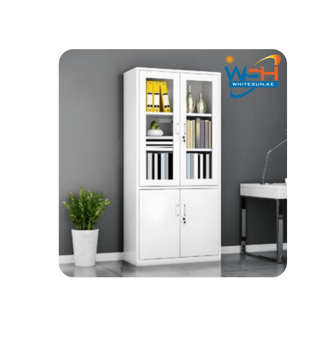 Half Glass Metallic office Filing Cabinet