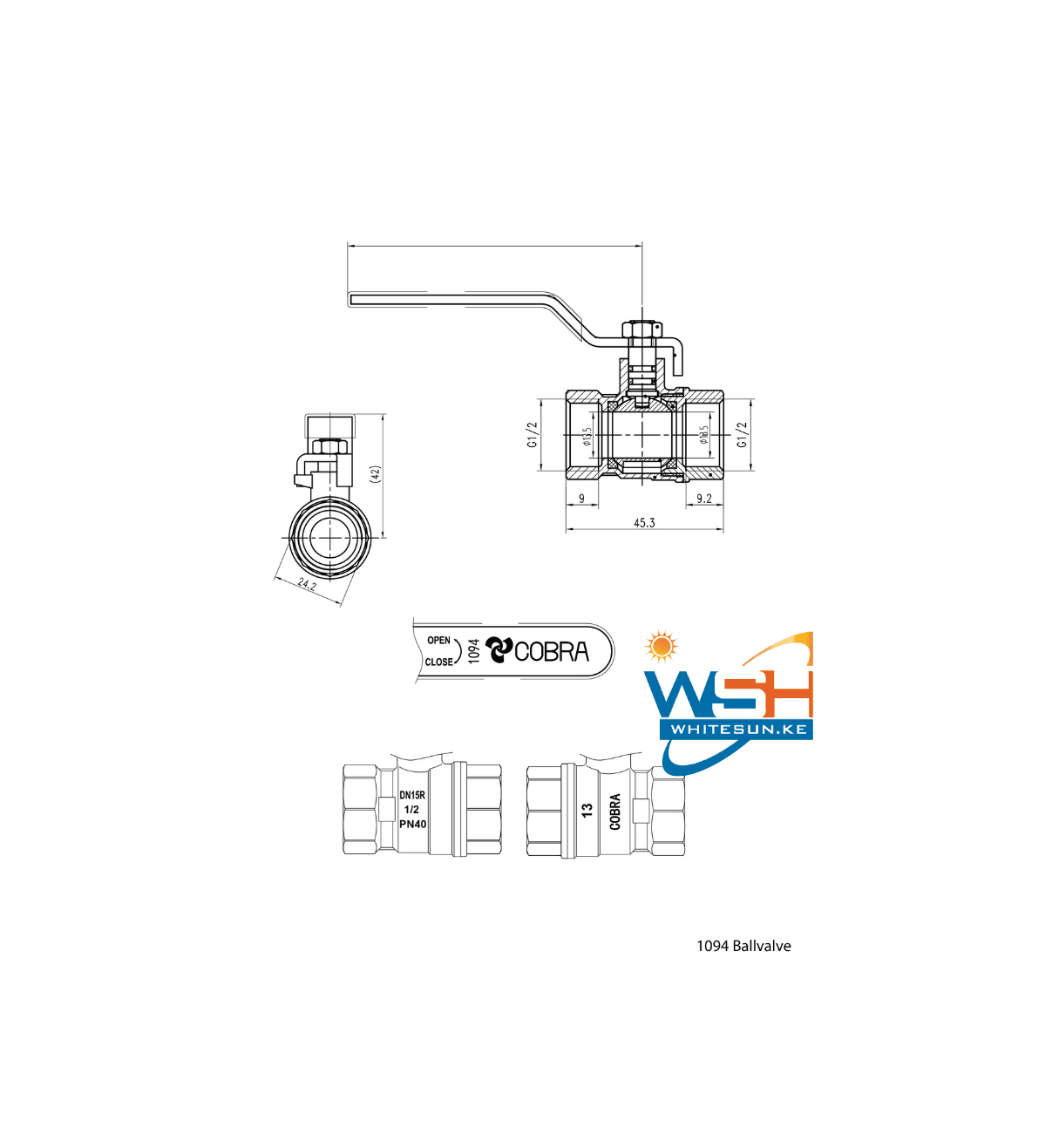 COBRA RB BALLVALVE 1094 25MM