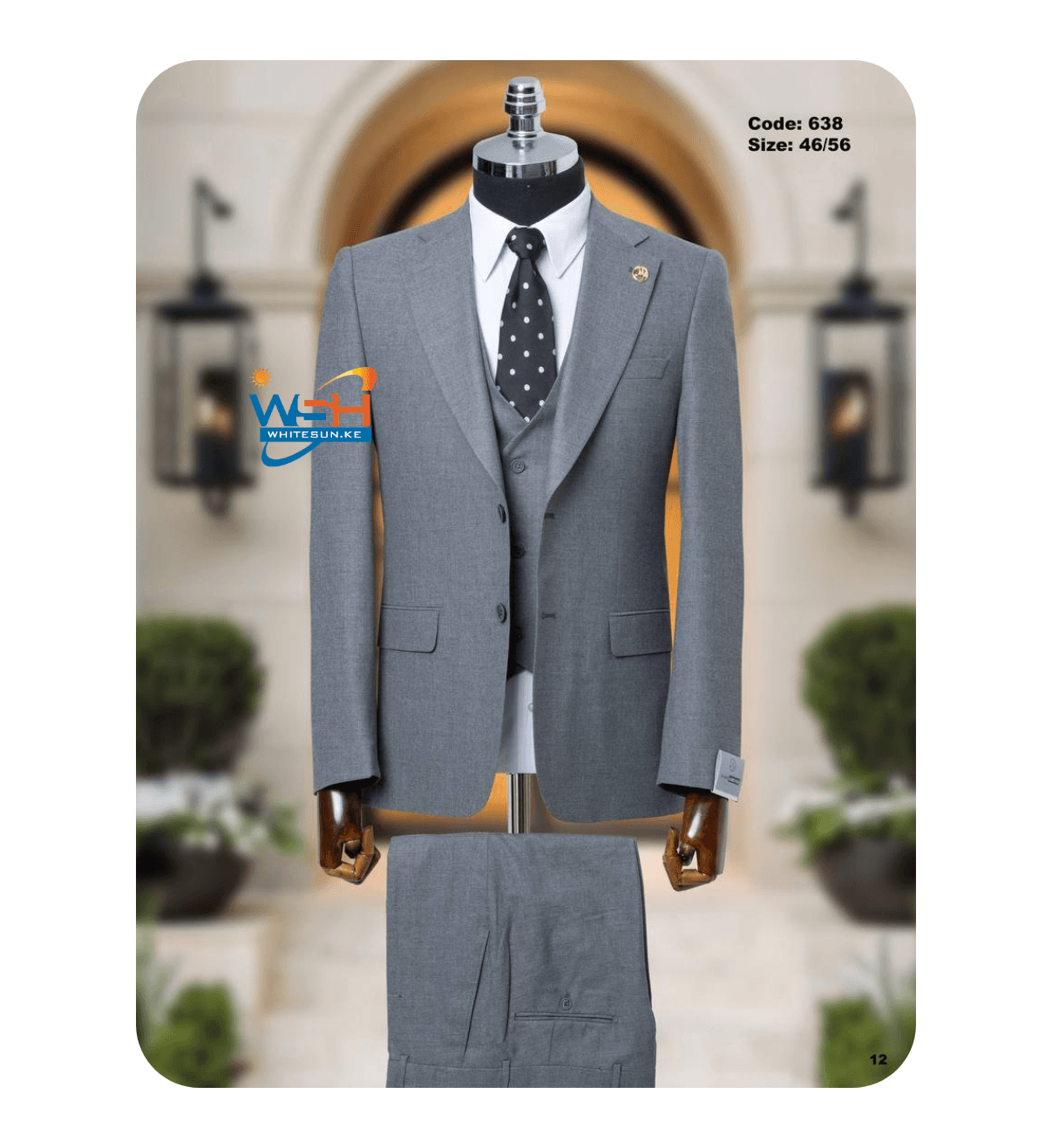 GREY Elegant Three-Piece classic Suit Thumbnail 2