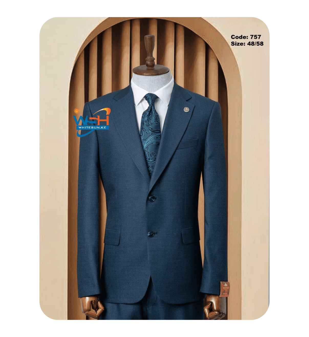 Navy Elegant Three-Piece classic Suit Thumbnail 2