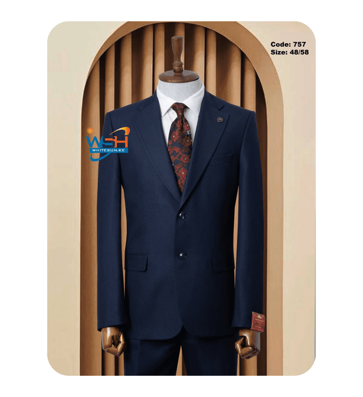 Navy Elegant Three-Piece classic Suit