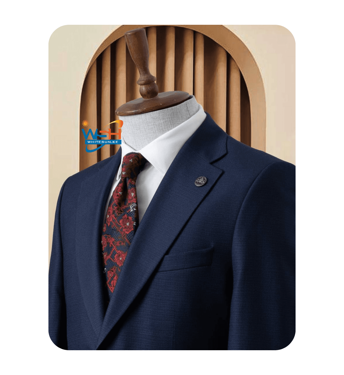 Navy Elegant Three-Piece classic Suit Thumbnail 2