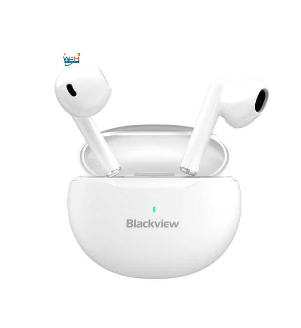 Blackview Bluetooth Headphones Sport, Airbuds 6 in Ear Headphones Wireless Bluetooth 5.3 with Noise Cancelling, 25h Play Time,Touch Sensors,Dual LED Display, IPX7 White