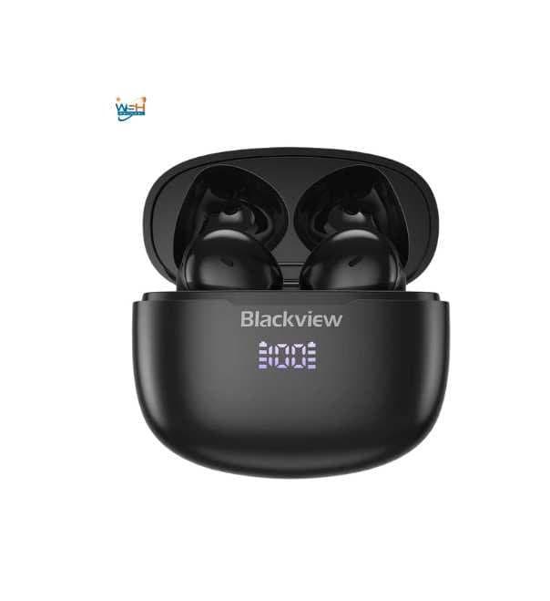 Blackview Wireless Earbuds,Bluetooth Headphones, AirBuds 7 Ear Buds Bluetooth 5.3 Deep Bass Noise Cancelling Earphones,IP7 Waterproof,LED Display 40H Playtime for Laptop Pad Phone Sports Workout Black