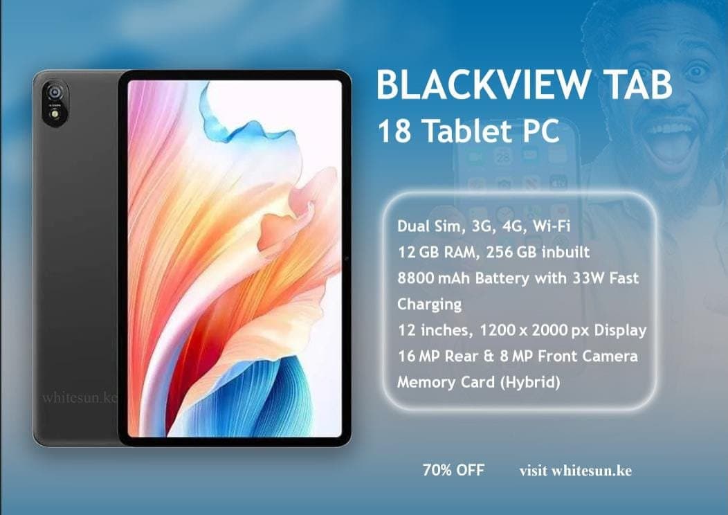 Blackview BLACKVIEW TAB 18 Tablet PC WiFi 12GB+256GB 7680mAh 12'' 2K FHD