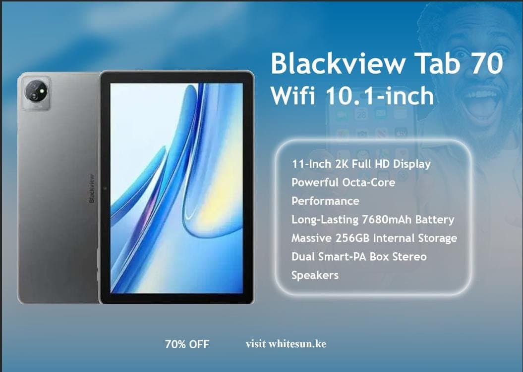 Blackview Tab 70 Wifi 10.1-inch 6580mAh Widevine L1 Support WiFi 6 Android Tablet PC