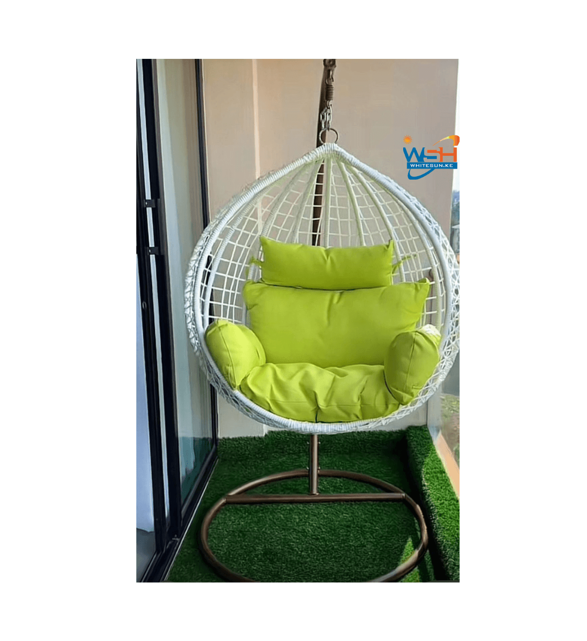 All weather rattan material.