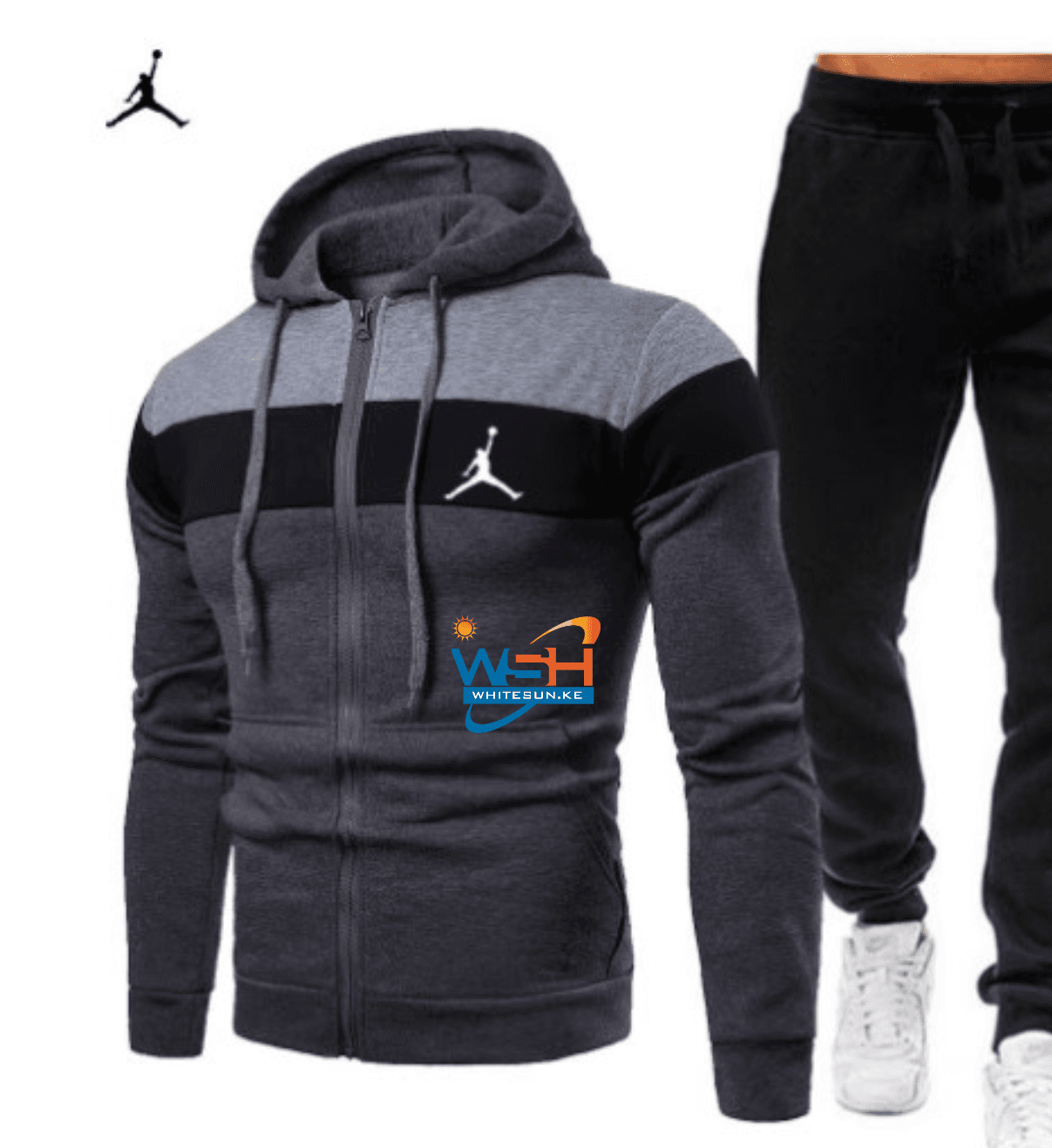 Hoodie +pants BLACK AND RED, Jordan Tracksuits Thumbnail 2