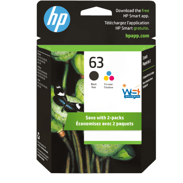 HP 63 2-pack Black/Tri-color Original Ink Cartridges