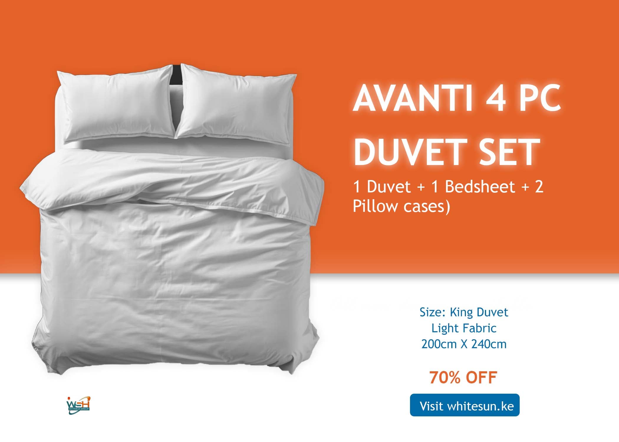 AVANTI 4 PC DUVET SET - ALL NEW DESIGNS (1 Duvet + 1 Bedsheet + 2 Pillow cases)  Thumbnail 2