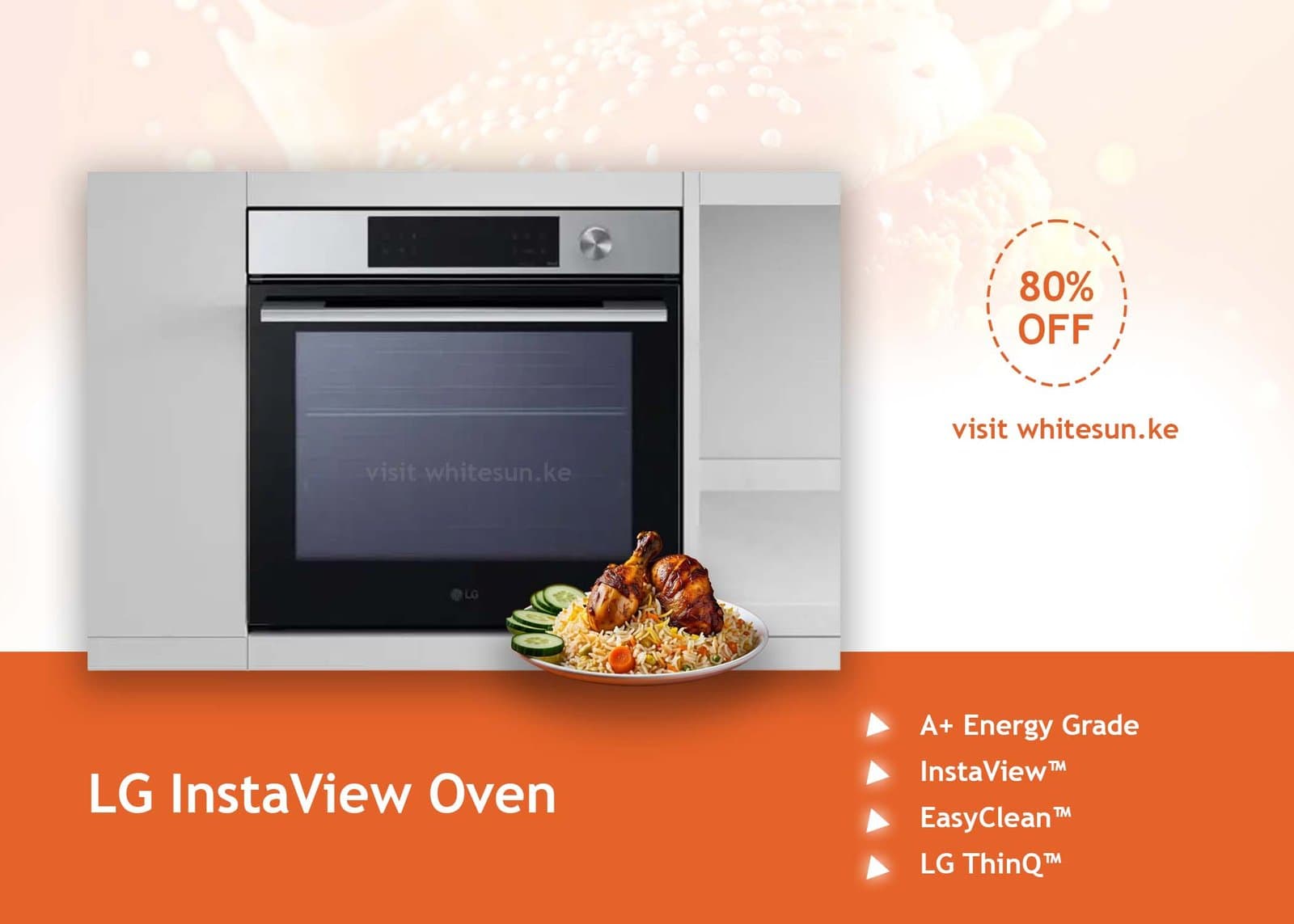 LG InstaView Oven | 76 Litres | InstaView™ | EasyClean™ | LG ThinQ™ | Silver