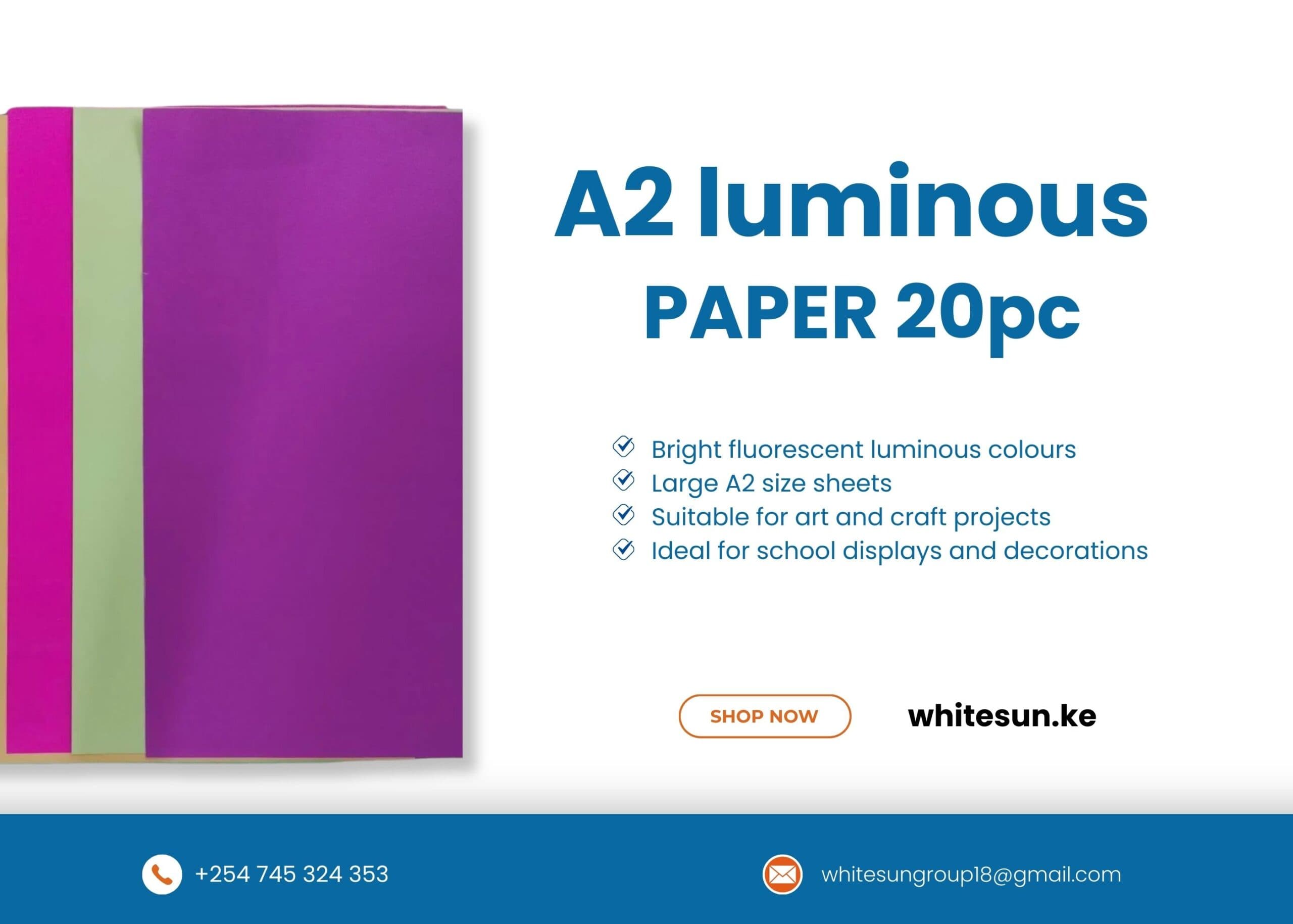 A2 luminous paper 20pc