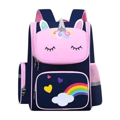 248# Whitesun Unicorn school bag for girls pink and lime green