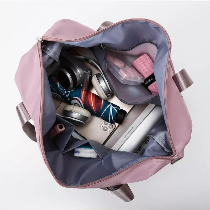 257# Whitesun Expandable duffel Peach (pink) Ladies travel bag medium size gift for women Thumbnail 5