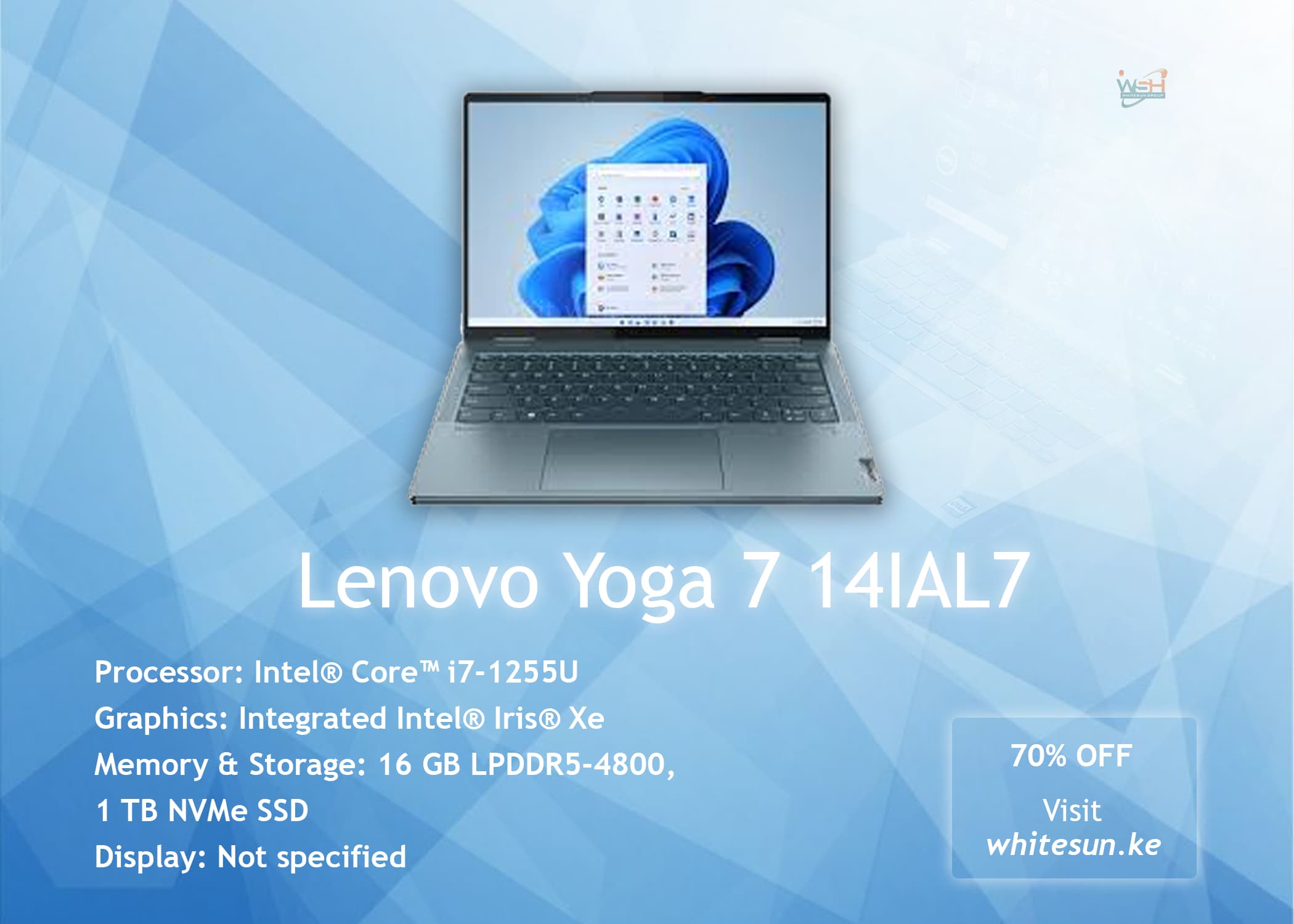 Lenovo Yoga 7 14IAL7, Intel® Core™ i7-1255U
