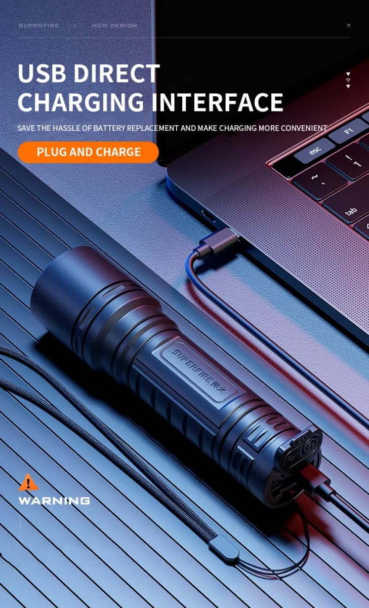 SUPERFIRE S33-X Portable Led Flashlight Thumbnail 6