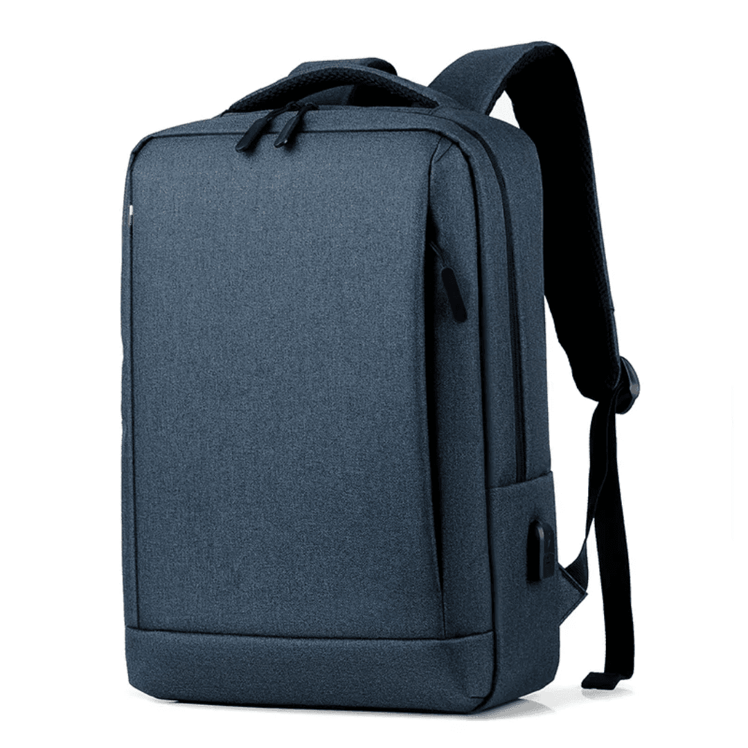 260# Whitesun Hp Slimfit laptop bag with USB cable college bag business backpack blue