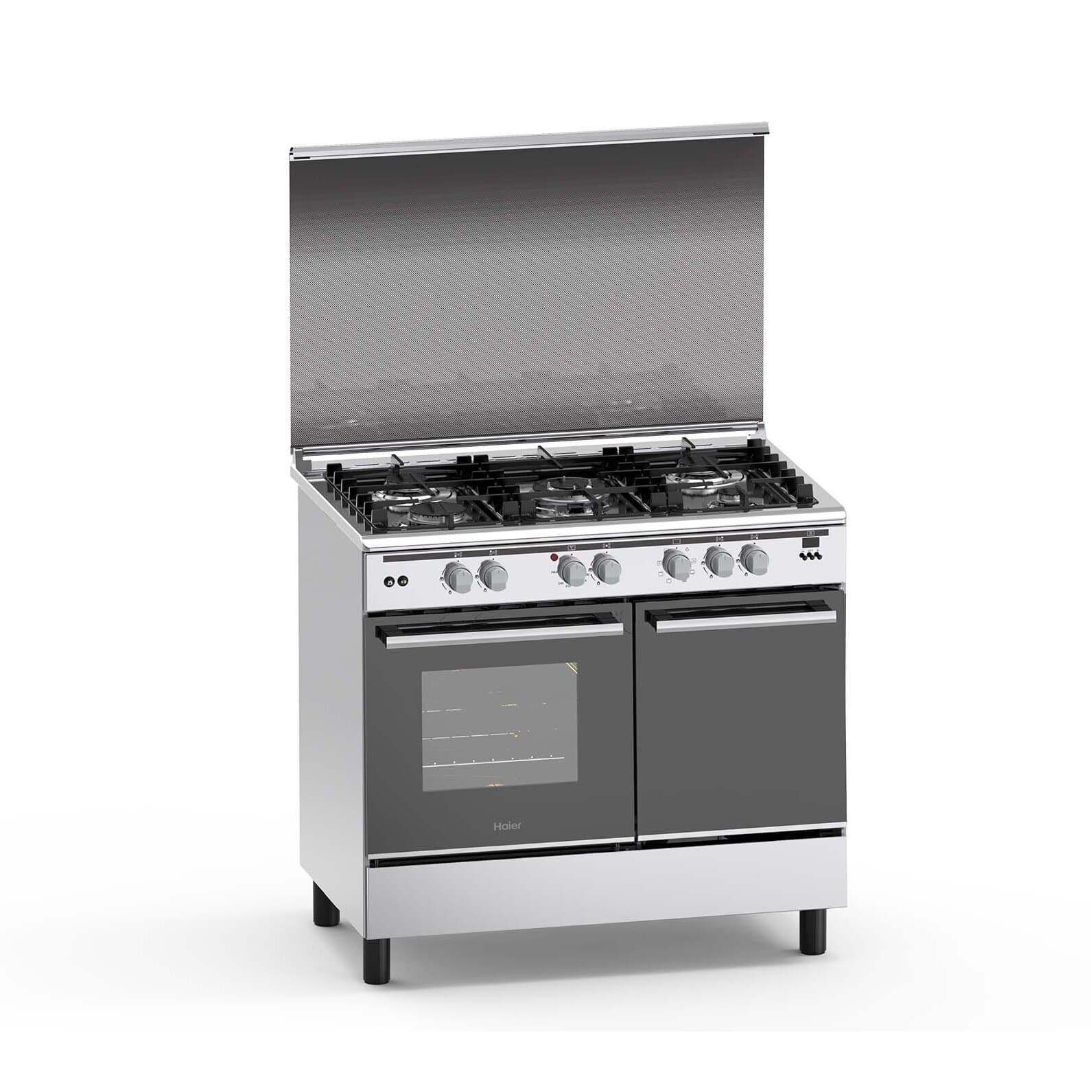 Haier 5 Gas 60X90 Cooker with Electric Oven - HCR6050DES Thumbnail 2