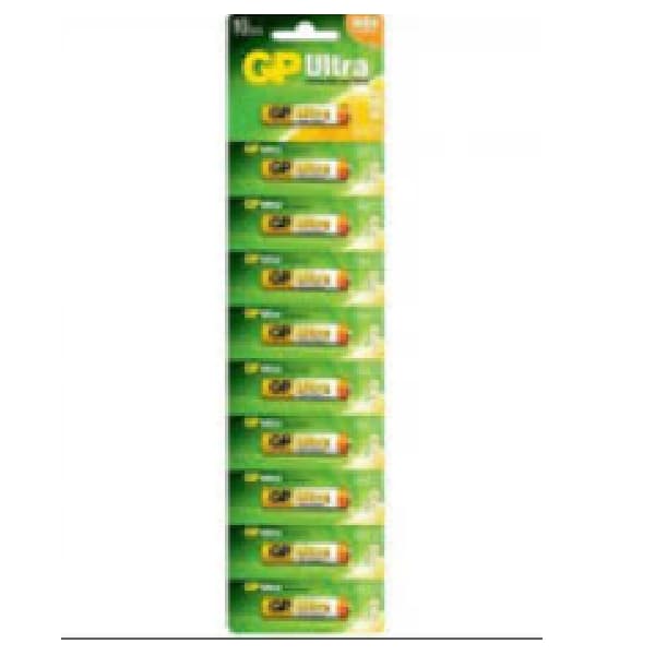 GP AAA Ultra Alkaline Batteries, 10Pcs/Card