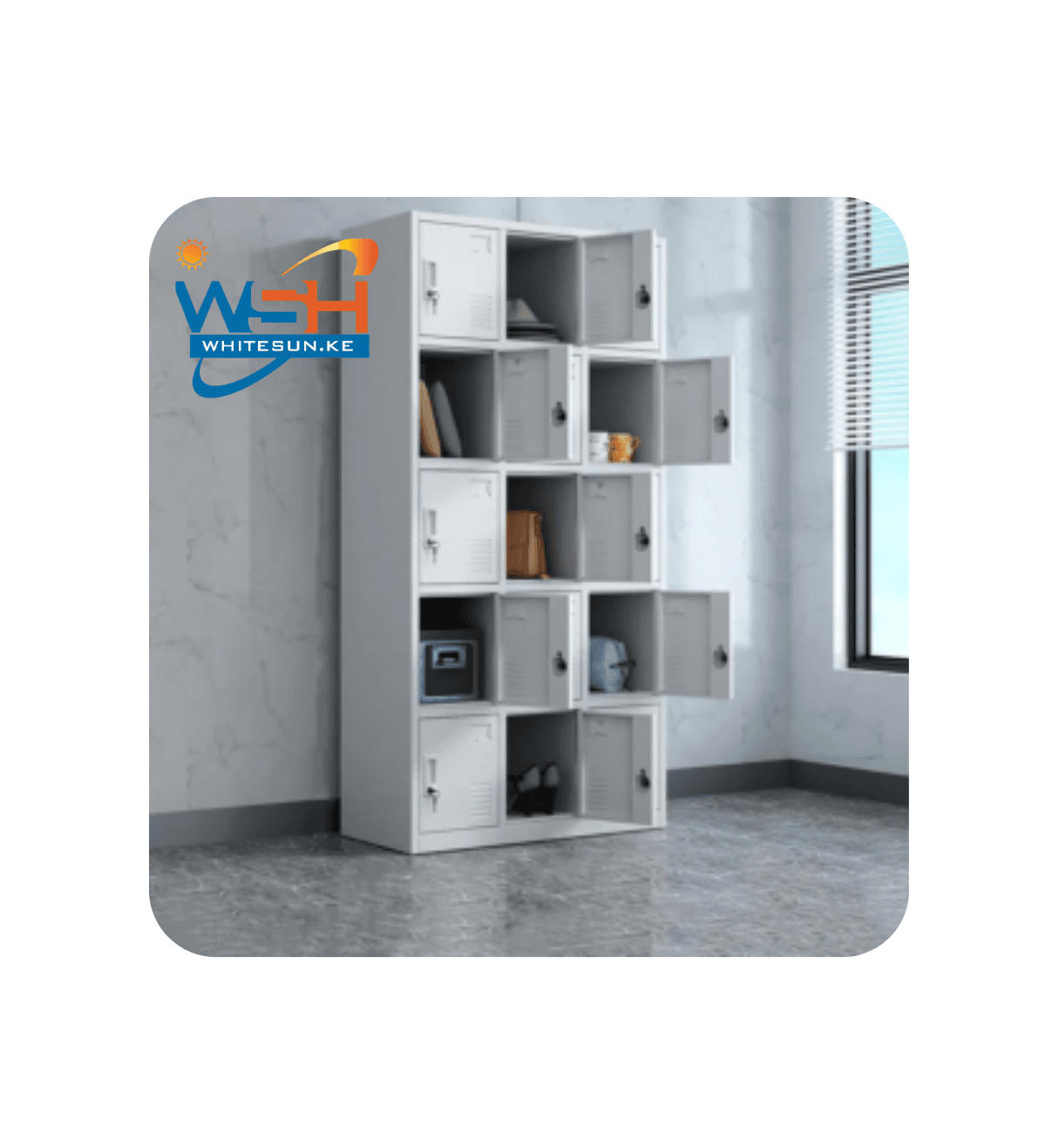 15 Locker Office Filing Cabinet