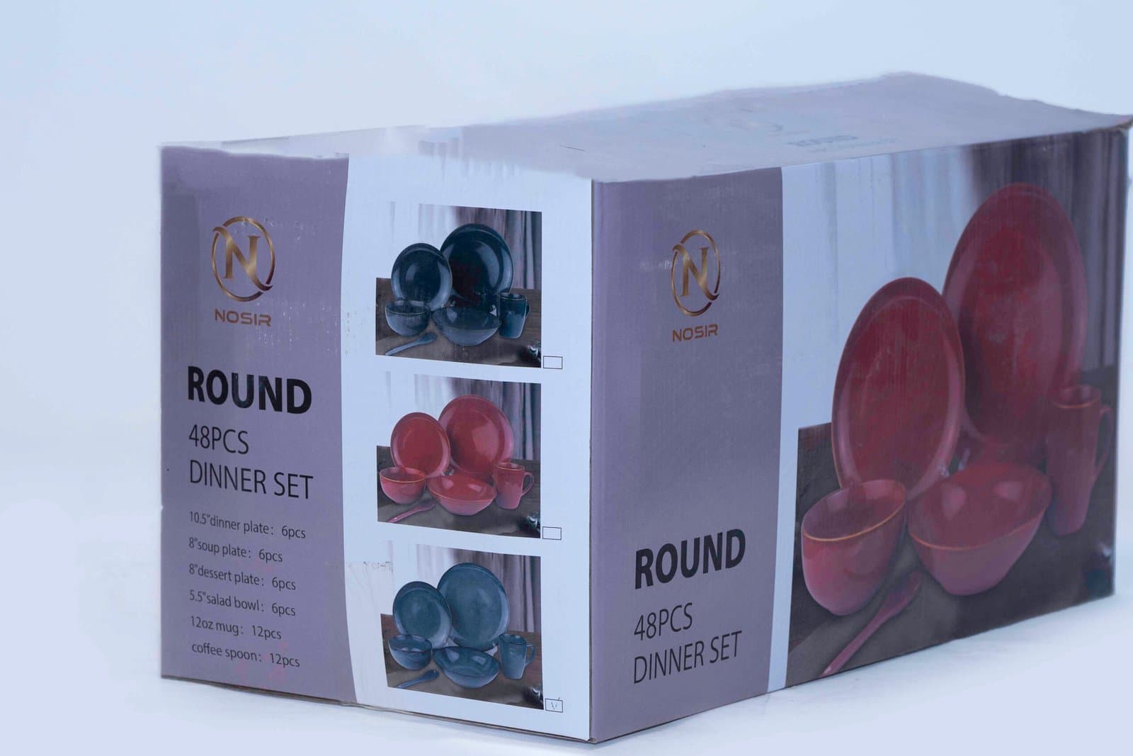 Whitesun UNITECH 48-Piece Round Dinnerware Set – Service for 6 with Plates, Bowls, Mugs & Souffle Spoons Thumbnail 6