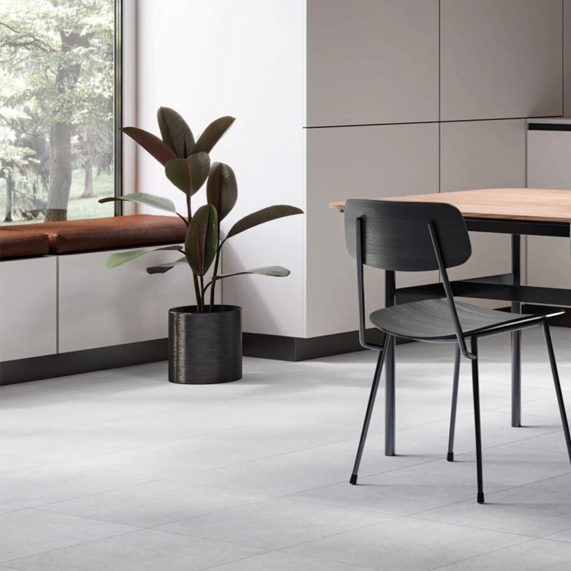 Romeo Grey Cement Look Matt Ceramic Floor Tile - 450 x 450mm