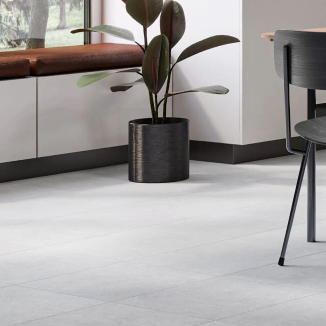 Romeo Grey Cement Look Matt Ceramic Floor Tile - 450 x 450mm Thumbnail 3