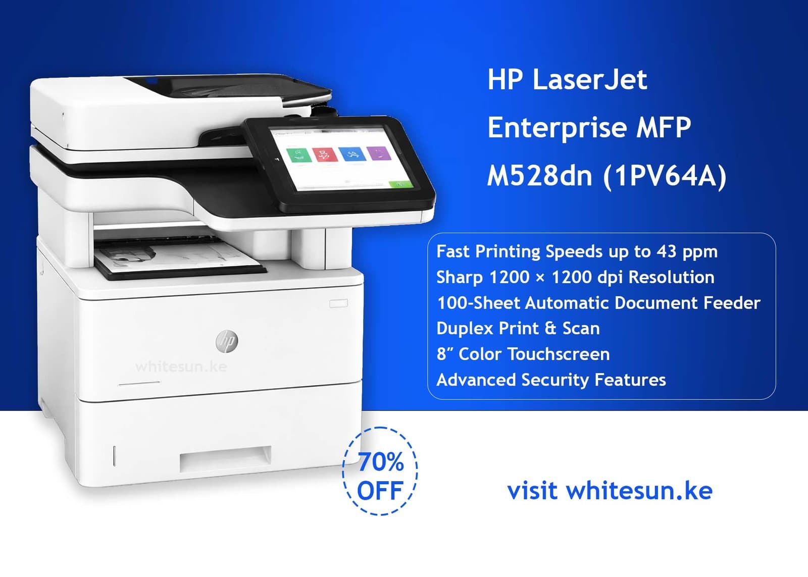 HP LaserJet Enterprise MFP M528dn (1PV64A) Thumbnail 2